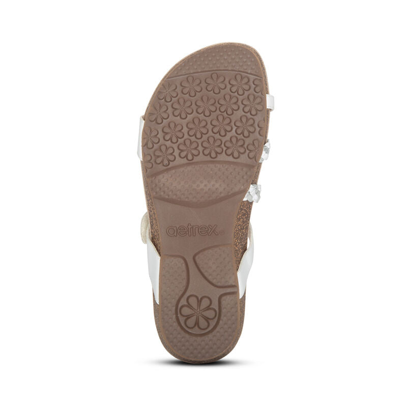 Janey Braided Slide - White