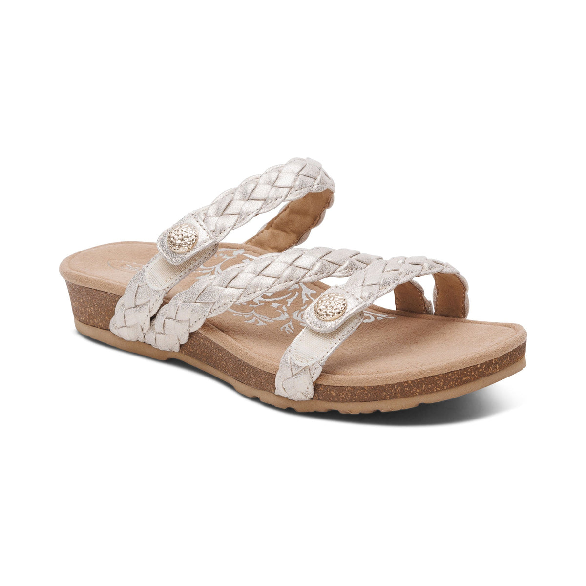 Josie Braided Slide - Champagne
