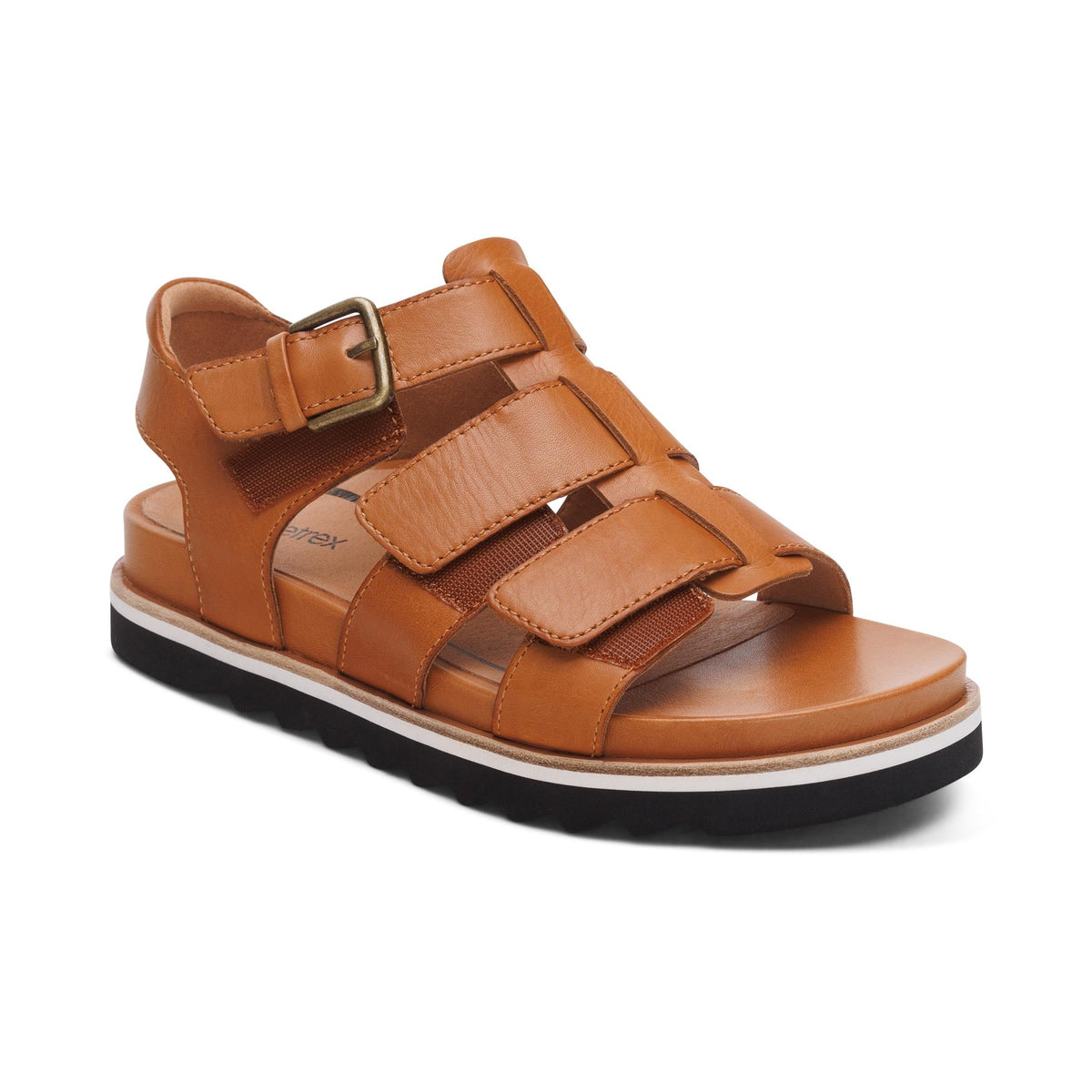 Romy Quarter Strap Cork Flat Sandal - Ginger