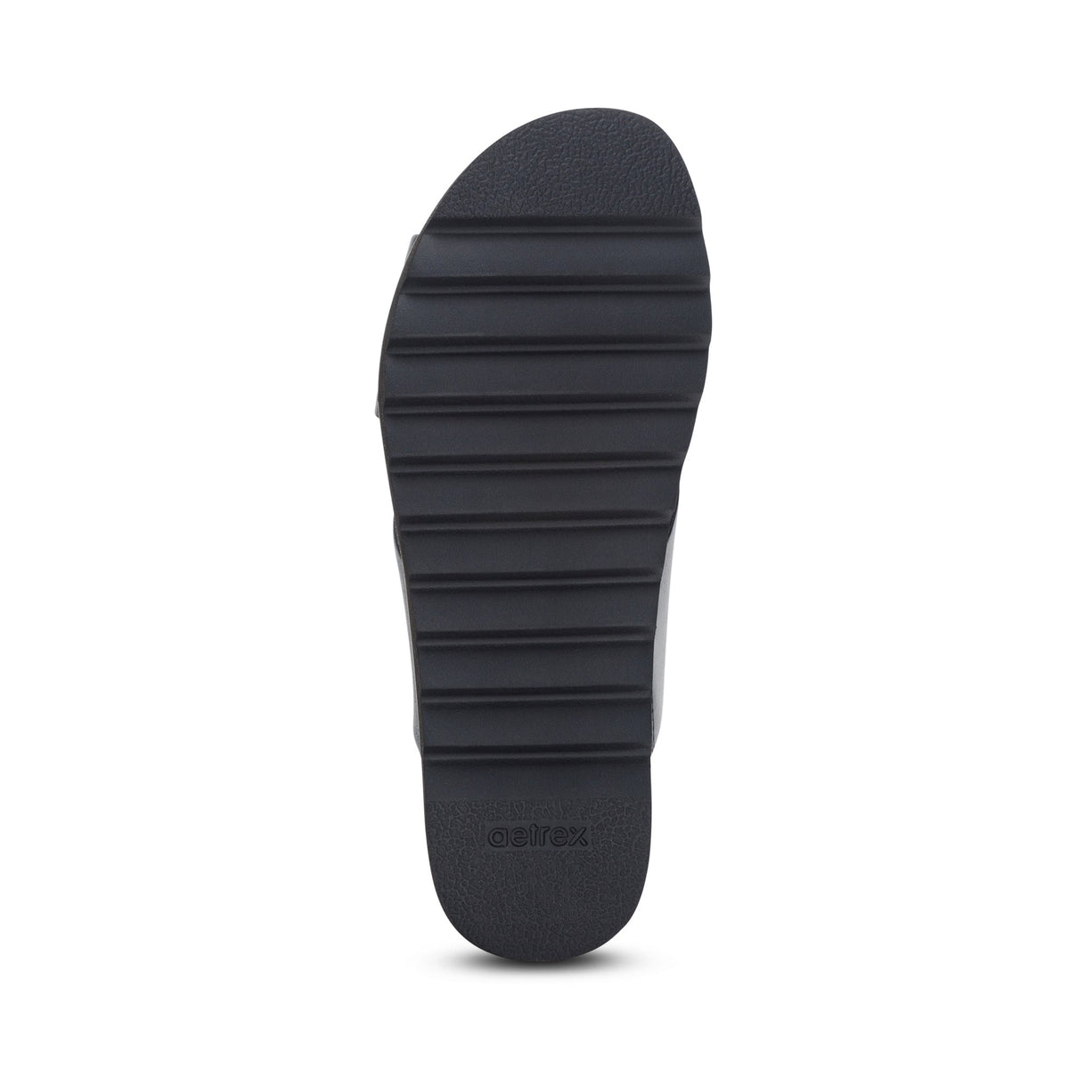 Thea Back Strap Cork Flat Sandal - Black