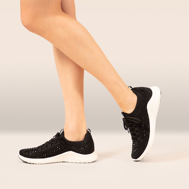 Carly Arch Support Sneaker - Black Sparkle