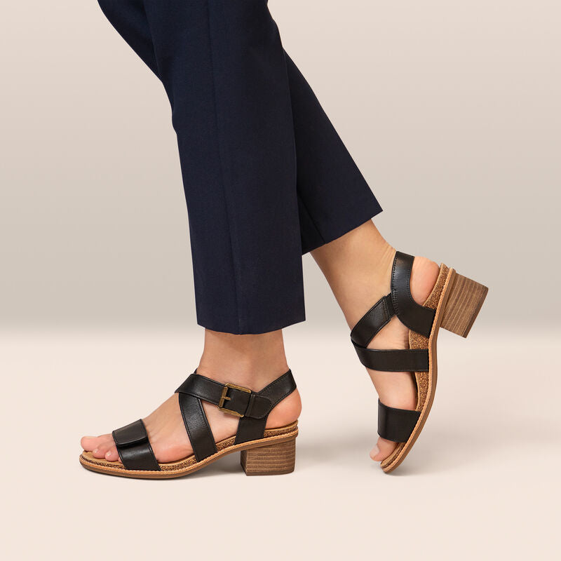 Kristin Arch Support Block Heel - Black