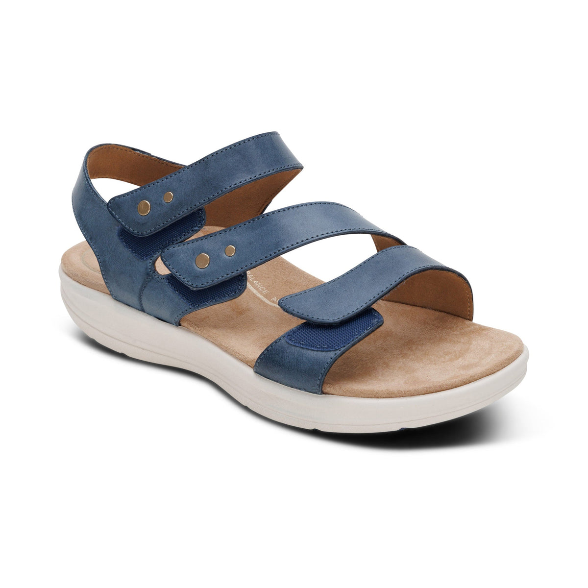Savannah Adjustable Quarter Strap Sandal - Hazy Blue