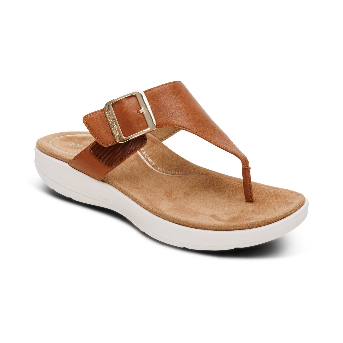Donna Adjustable Thong Sandal - Cognac