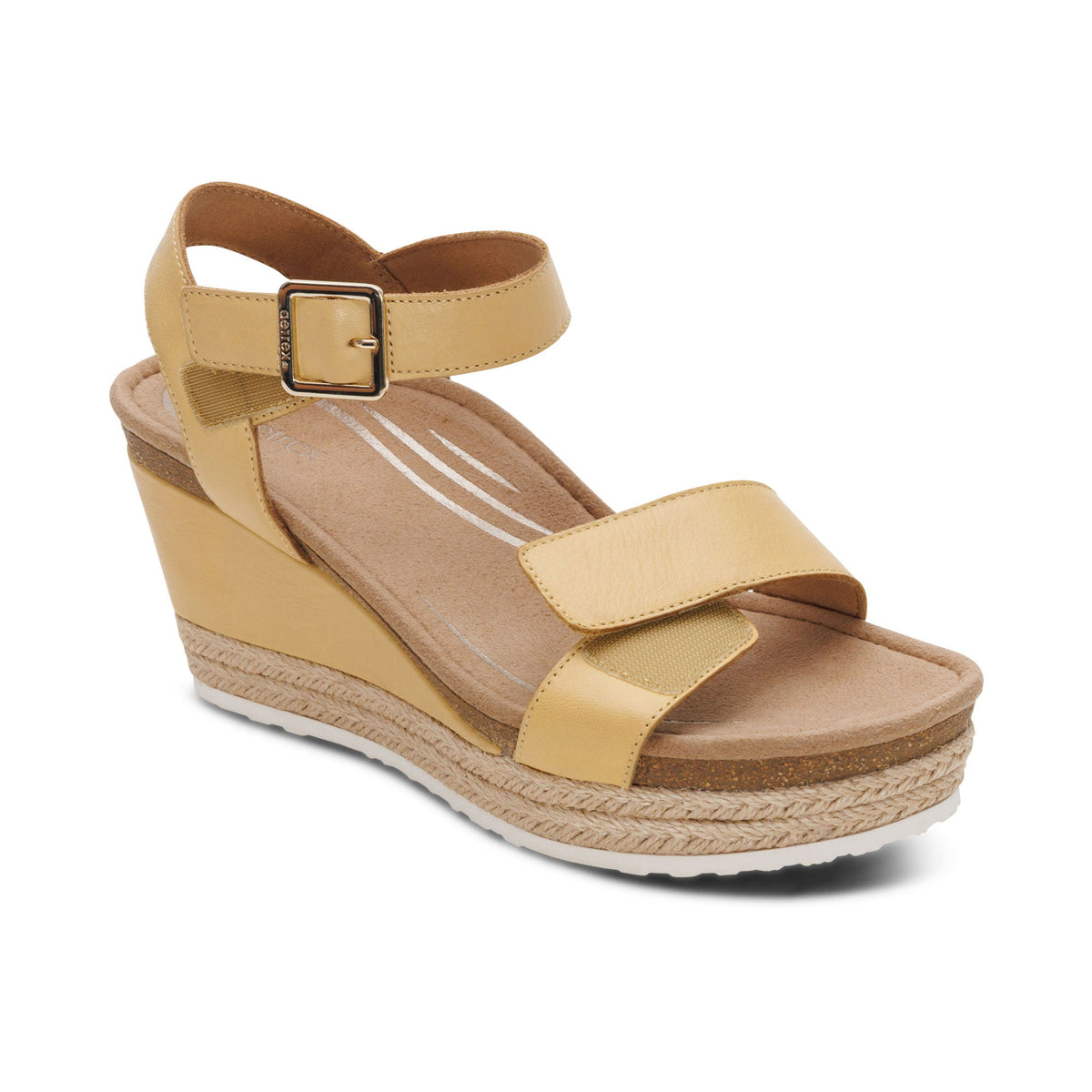Sydney Quarter Strap Espadrille Wedge - Butter