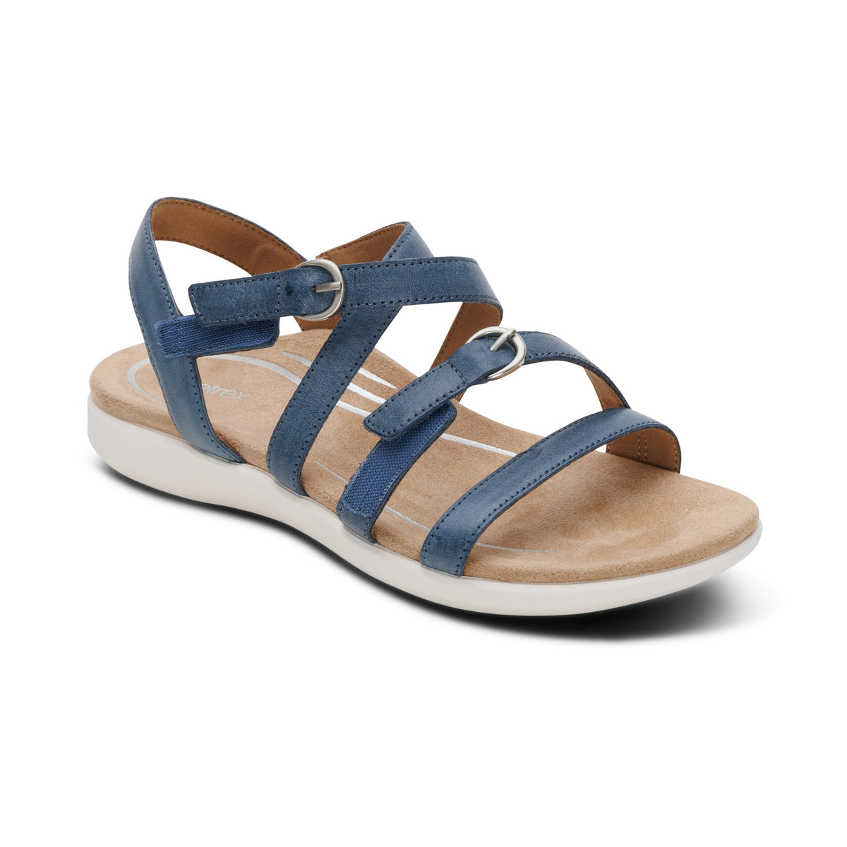 Hadley Adjustable Quarter Strap Sandal - Hazy Blue