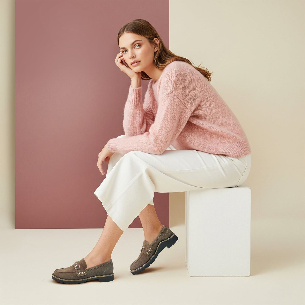 Collette Arch Support Loafer - Taupe Suede