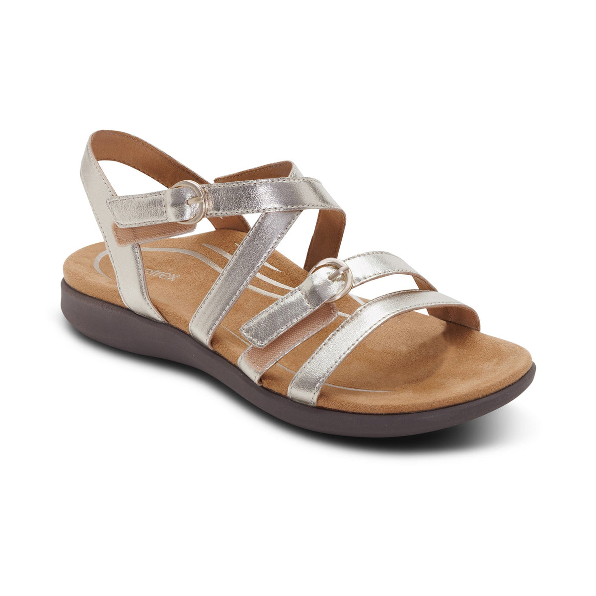 Hadley Adjustable Quarter Strap Sandal - Champagne
