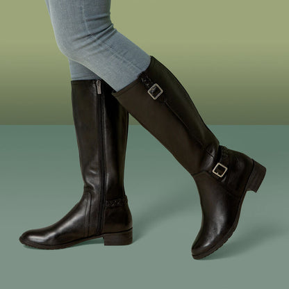 Vera Arch Support Riding Boot - Black