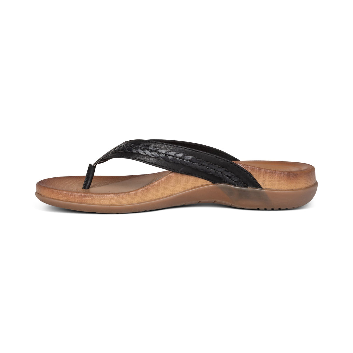 Emmy Braided Thong Sandal - Black