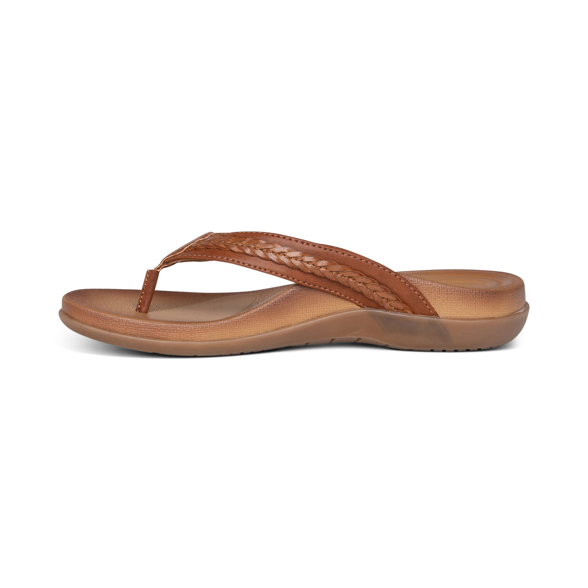 Emmy Braided Thong Sandal - Brown