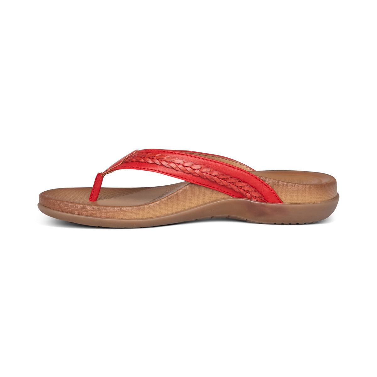 Emmy Braided Thong Sandal - Red