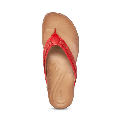 Emmy Braided Thong Sandal - Red