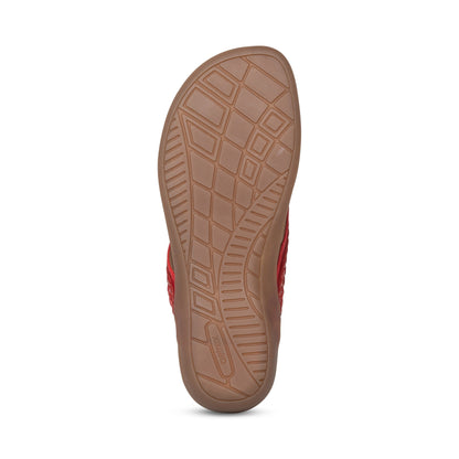 Emmy Braided Thong Sandal - Red