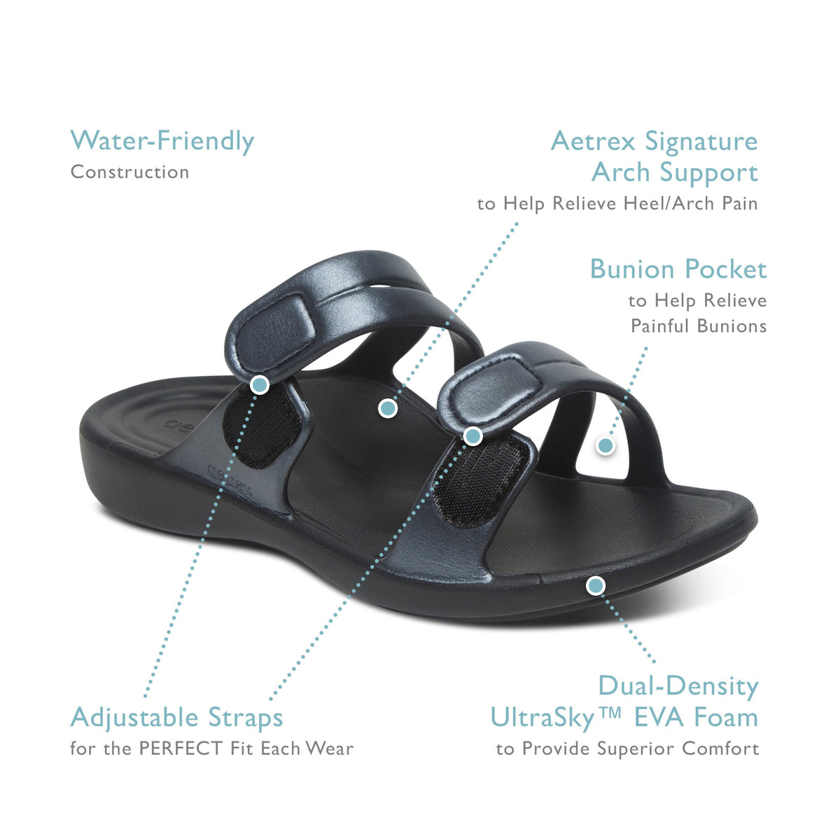 Janey Sport Slide - White