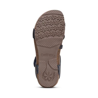 Jillian Braided Quarter Strap Sandal - Navy
