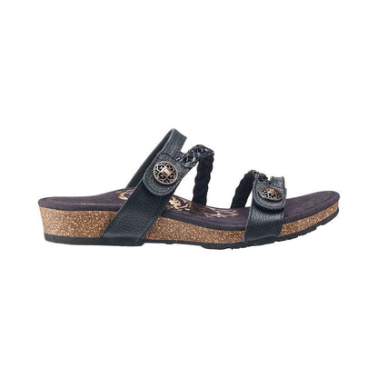 Janey Braided Slide - Black