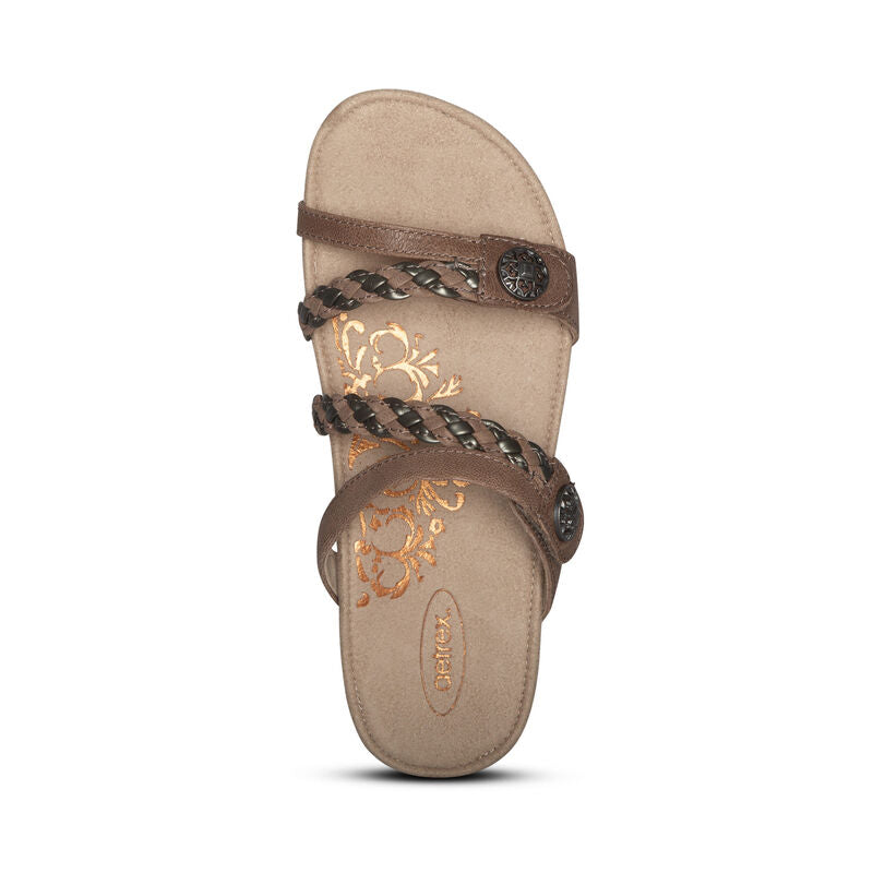 Janey Braided Slide - Stone
