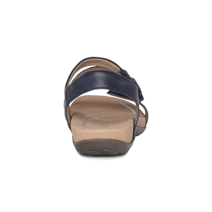 Jess Adjustable Quarter Strap Sandal - Navy