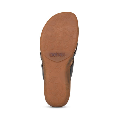 Izzy Adjustable Slide Sandal - Black