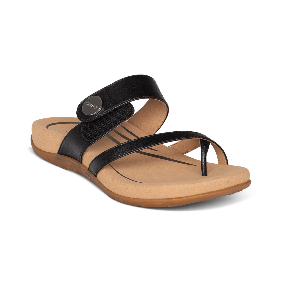 Izzy Adjustable Slide Sandal - Black
