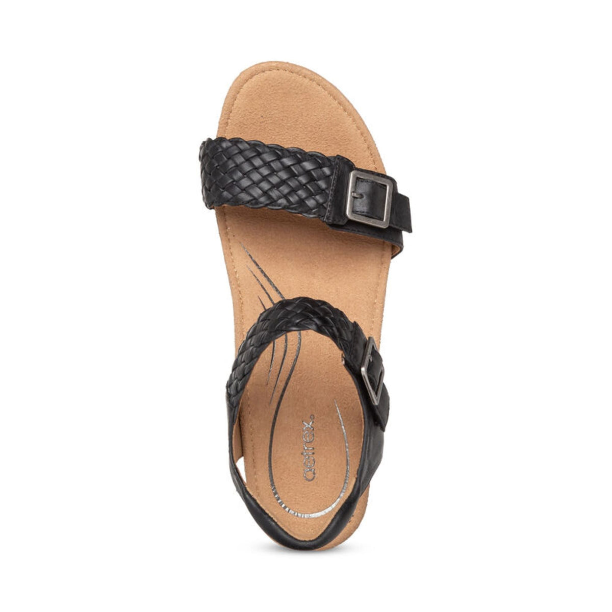 Grace Adjustable Woven Wedge - Black