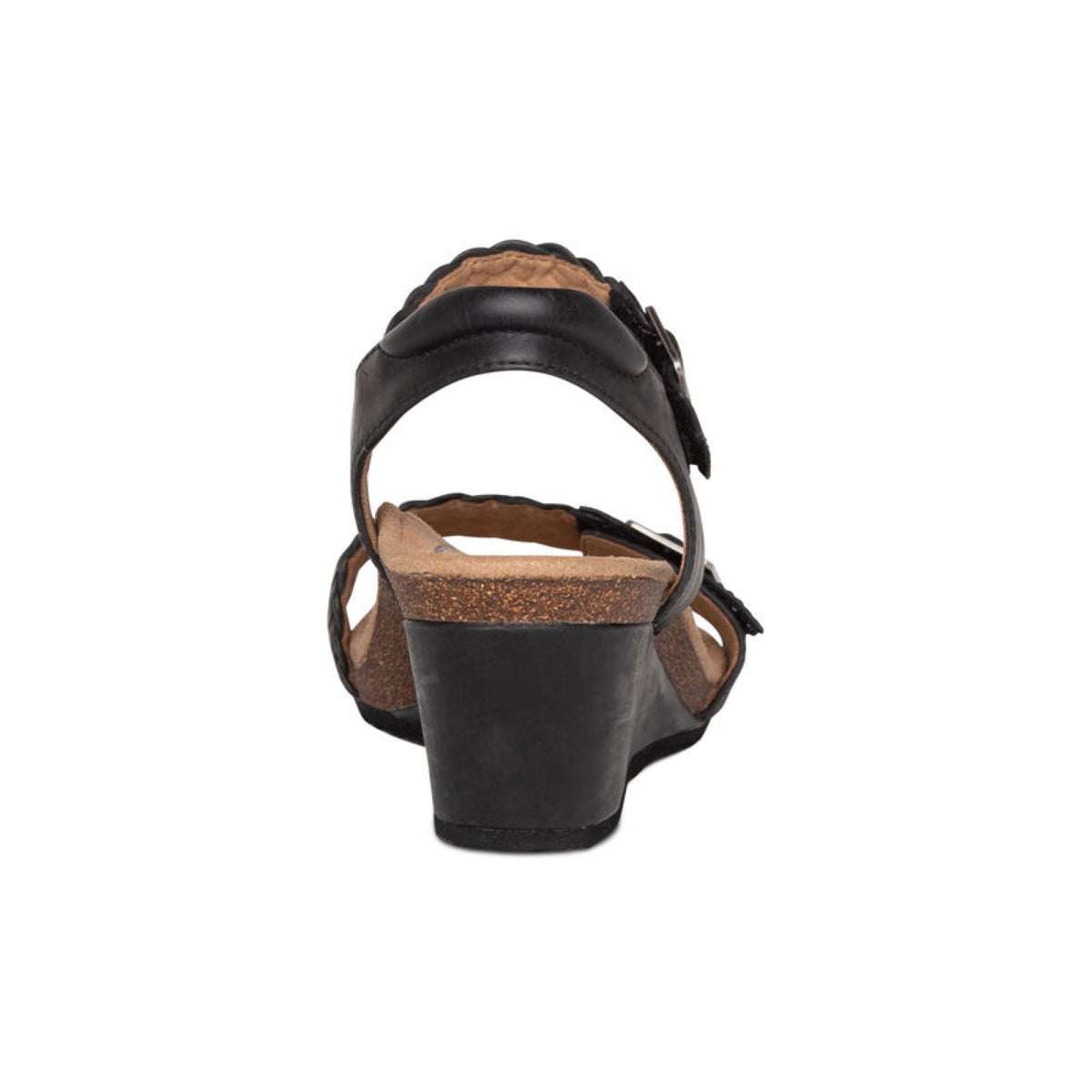 Grace Adjustable Woven Wedge - Black