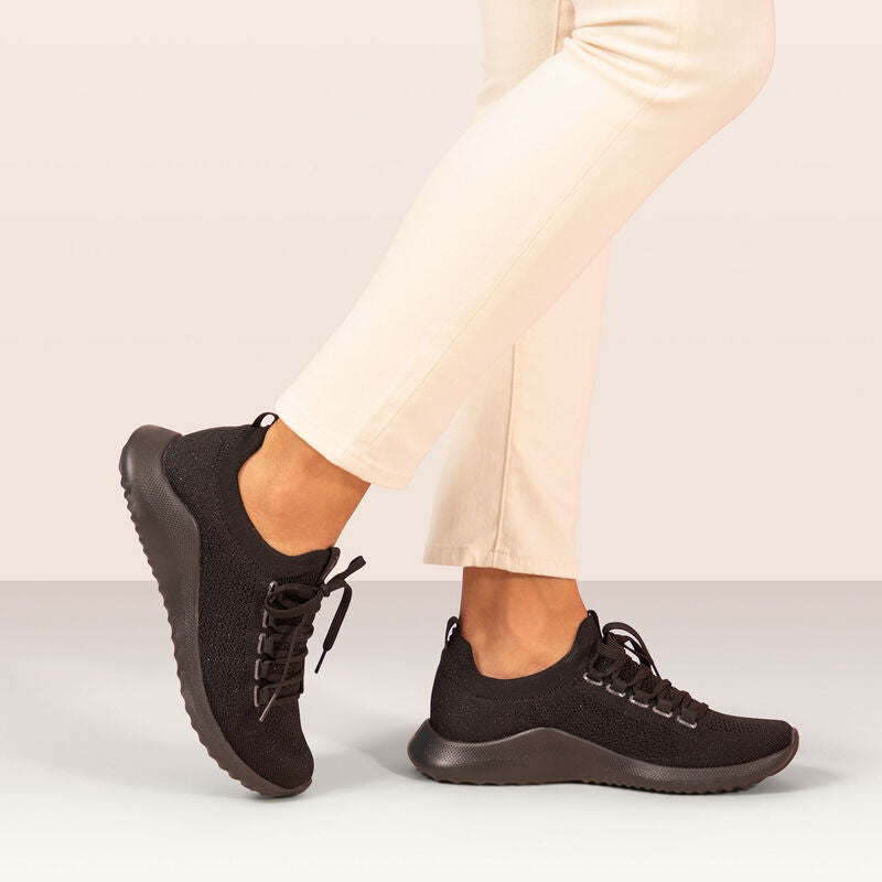 Carly Arch Support Sneaker - Black/Black