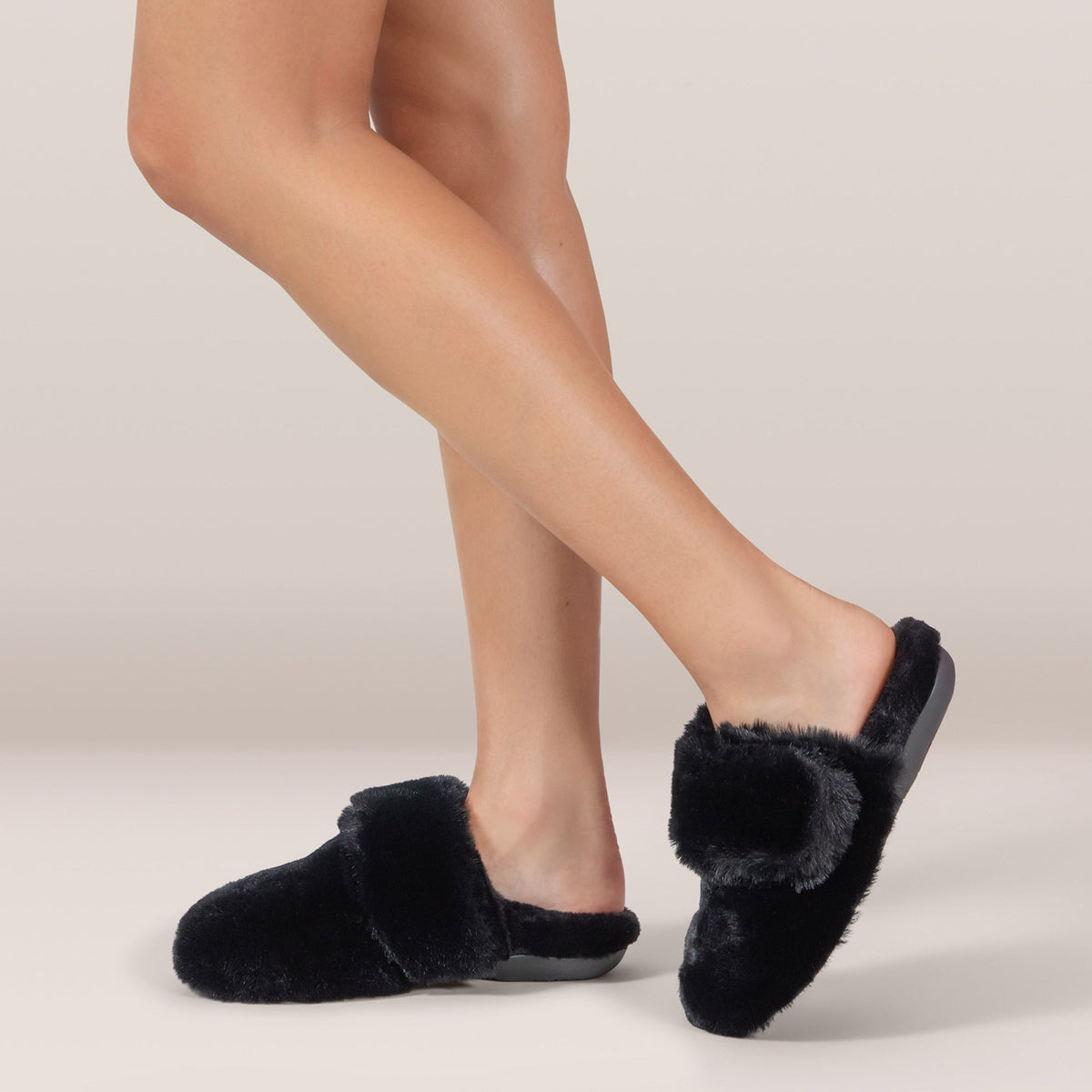 Misty Arch Support Slipper - Black