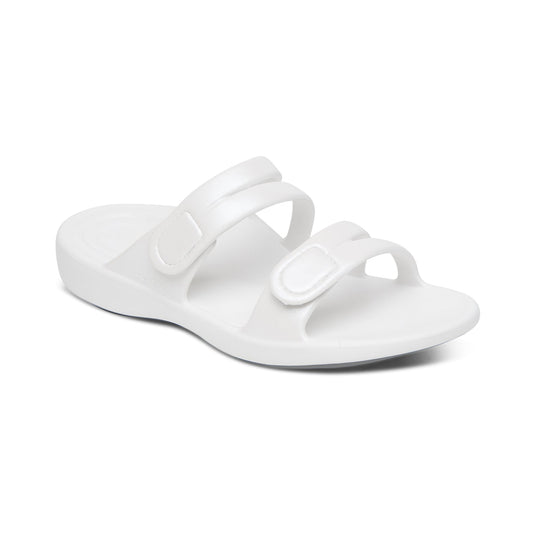 Janey Sport Slide - White