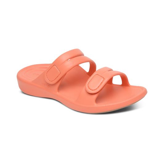 Janey Sport Slide - Coral