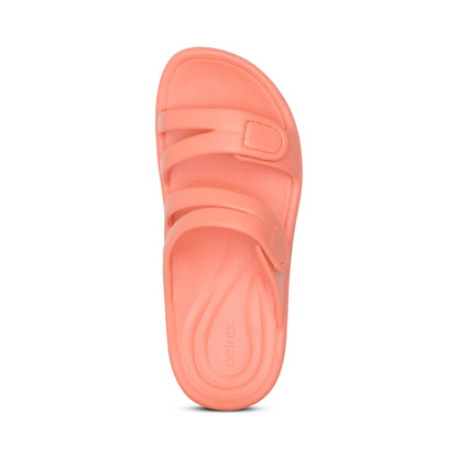 Janey Sport Slide - Coral