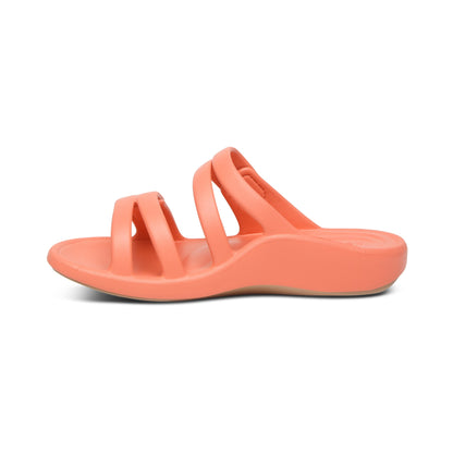 Janey Sport Slide - Coral