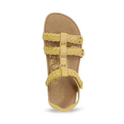Reese Adjustable Gladiator Sandal - Yellow