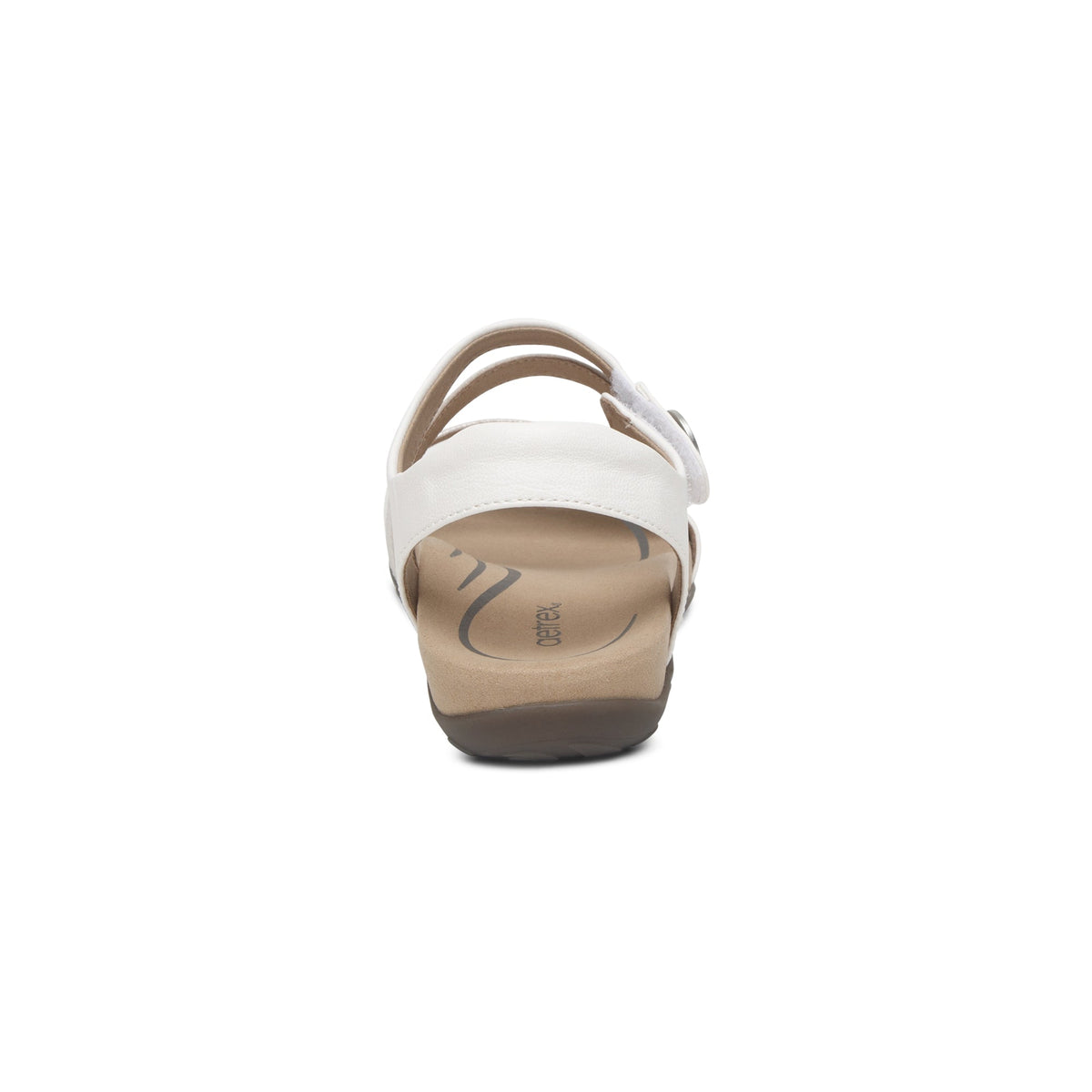 Jess Adjustable Quarter Strap Sandal - White