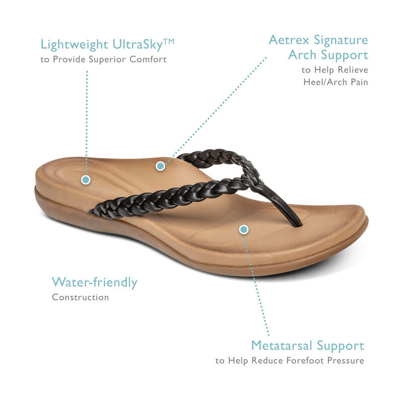 Rachel Thong Sandal - Black