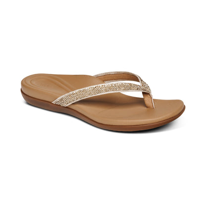 Eve Sparkly Thong Sandal - Gold
