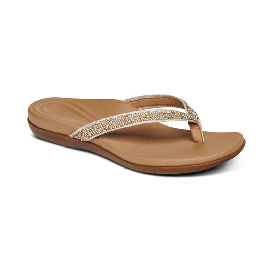 Eve Sparkly Thong Sandal - Gold