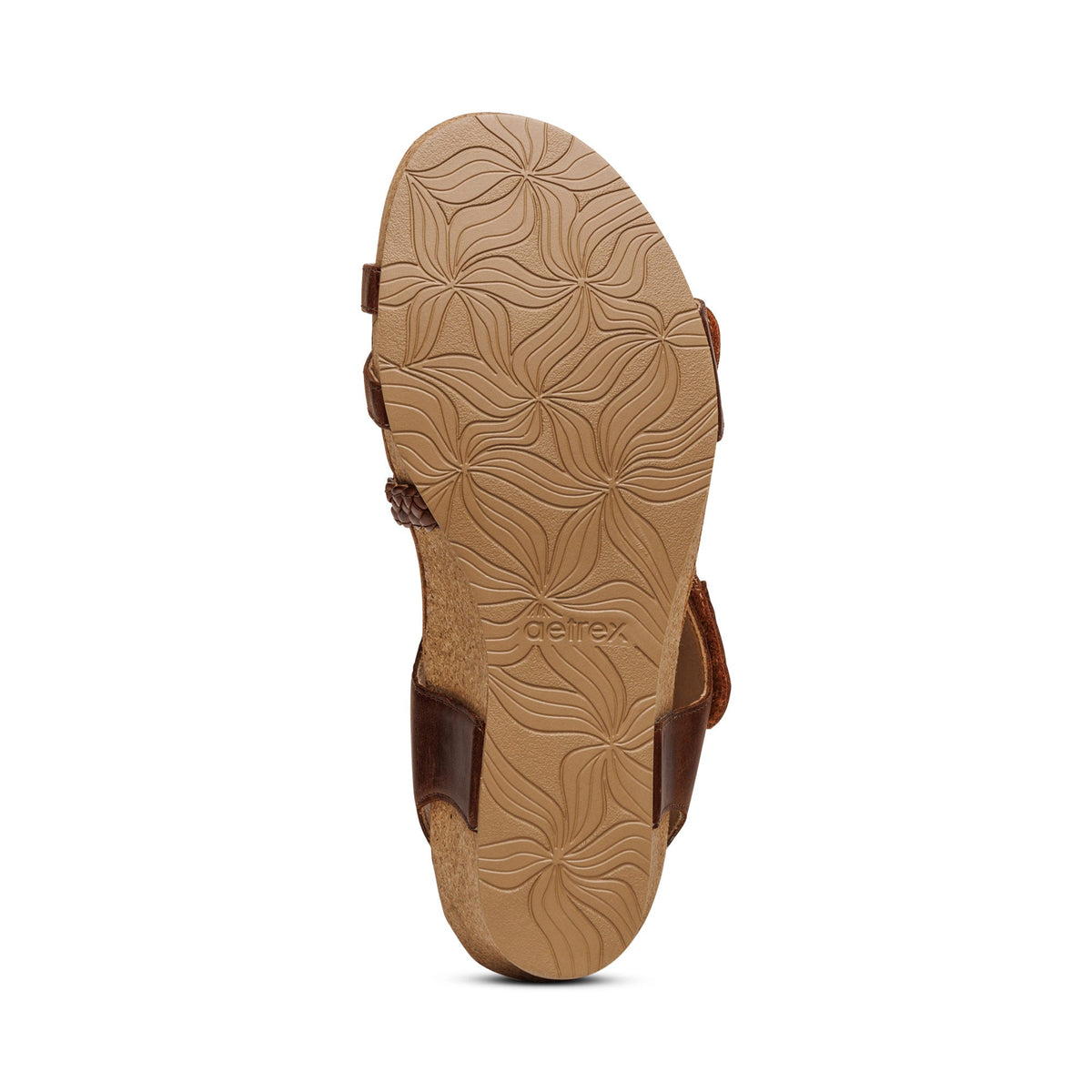 Avril Quarter Strap Wedge - Walnut