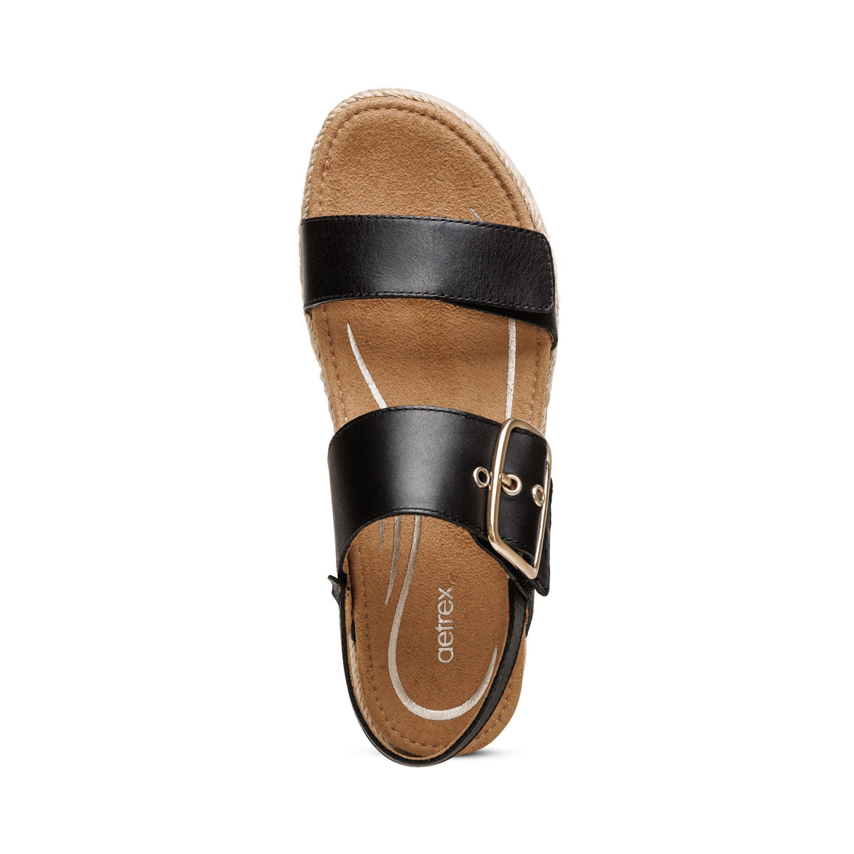Vania Arch Support Platform Sandal - Black