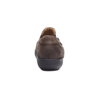 Katie Side Zip Slip-On - Dark Earth