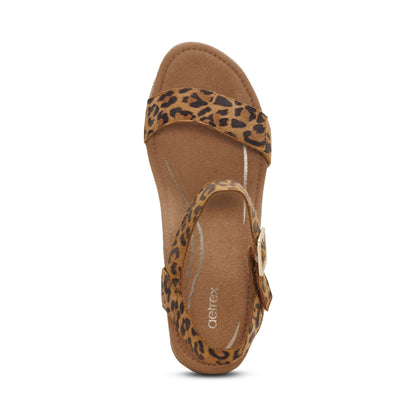 Sydney Quarter Strap Espadrille Wedge - Leopard