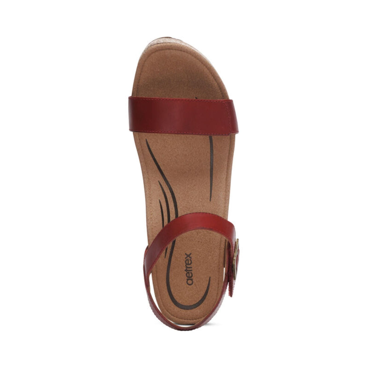 Sydney Quarter Strap Espadrille Wedge - Red