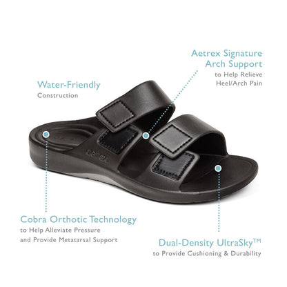 Milos Orthotic Men's Slides - Charcoal