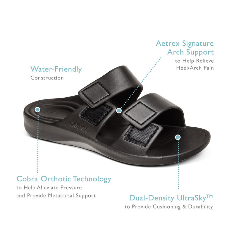 Milos Orthotic Men's Slides - Black