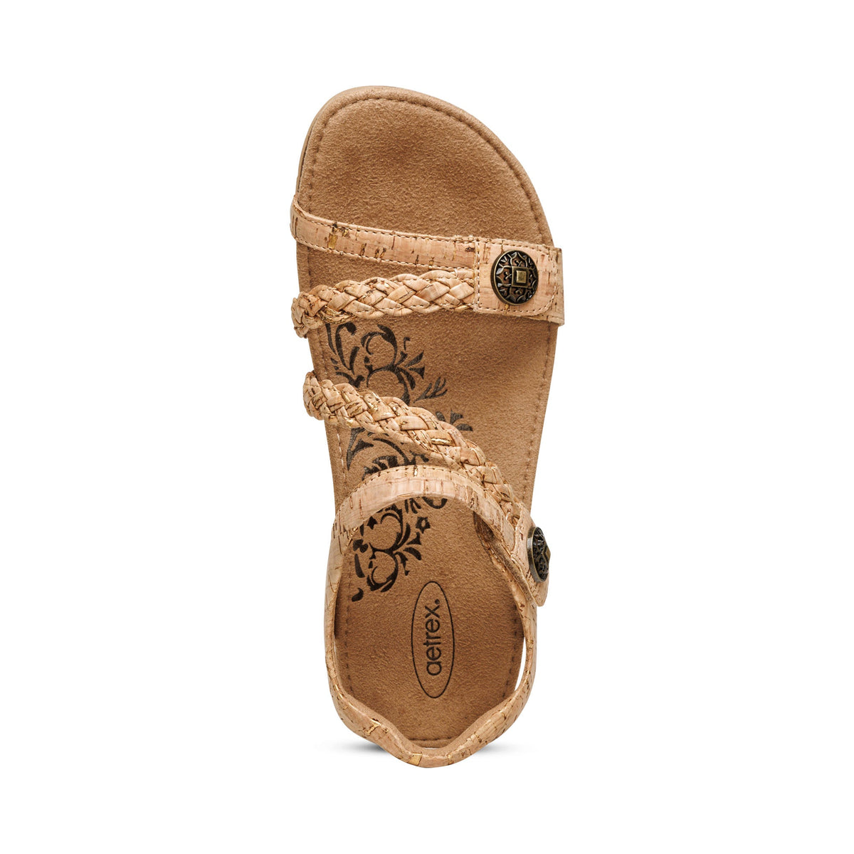 Jillian Braided Quarter Strap Sandal - Cork