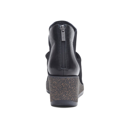 Kara Ankle Wedge Boot - Black