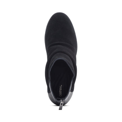 Kara Ankle Wedge Boot - Black