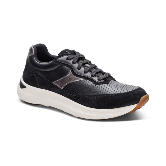 Emily Lace-Up Sneaker - Black