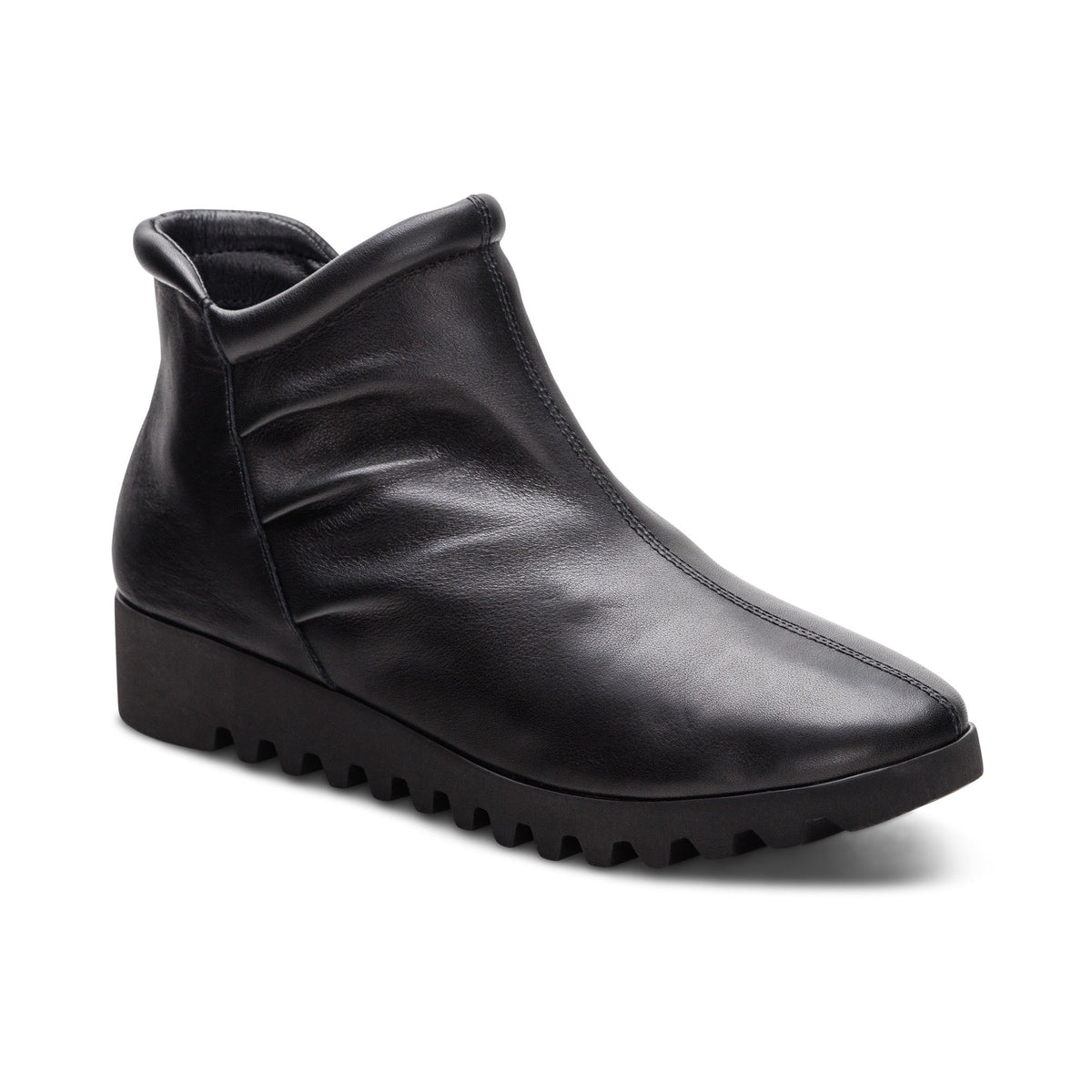 Zoey Slip-On Boot - Black Leather
